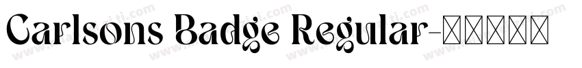 Carlsons Badge Regular字体转换